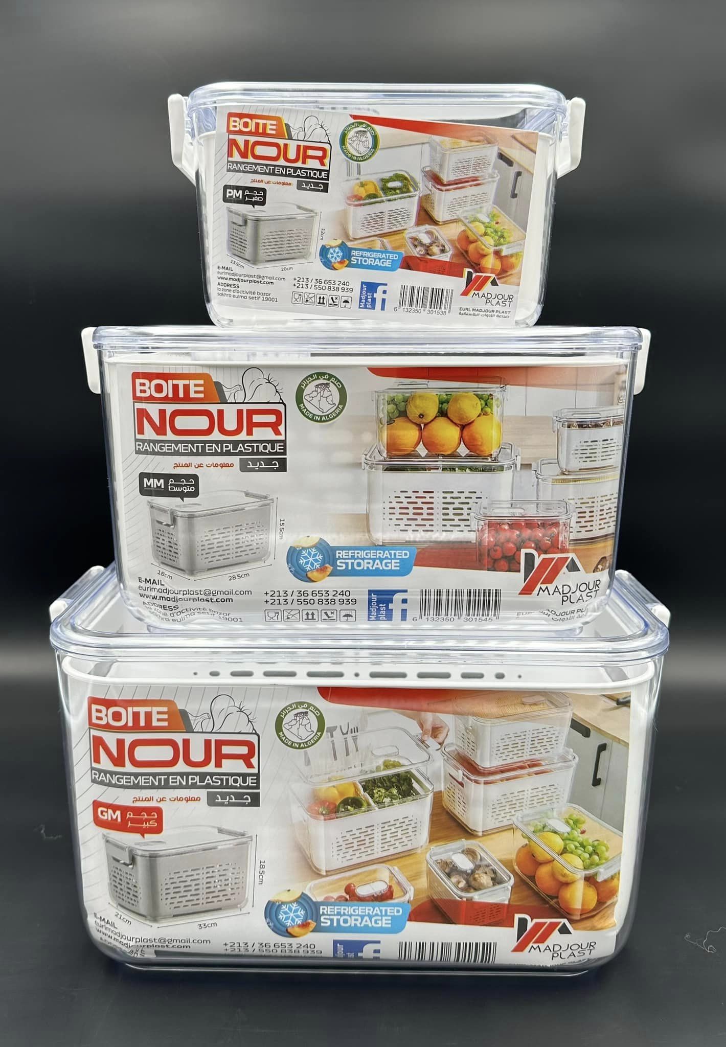 Fruit Vegetable Storage Containers, 3 in 1